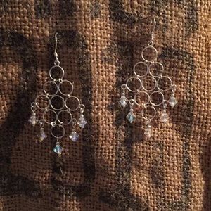 ❤️Sterling silver chandelier earrings with AB